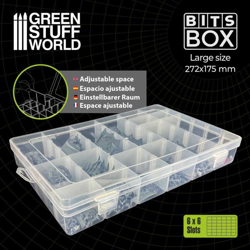 [ GSW3555 ] Green stuff world removable plastic bits box (storage box)