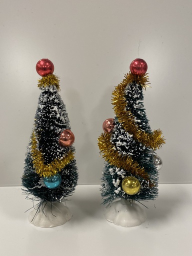 [ SAD4914 ] Streets Ahead Dollshouse Versierde Kerstbomen 2 stuks