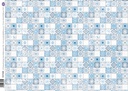 [ SADDIY788B ] Streets Ahead Dollshouse Reliëf A3 Antiek Azuur Mediterraanse Tegels 30x40cm