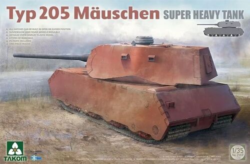 [ TAKOM2159 ] Takom typ 205 Mäuschen super heavy tank 1/35