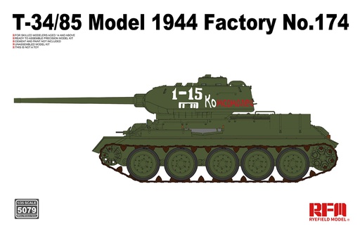 [ RFM5079 ] Ryefield model T-34/85 model 1944 soviet medium tank 1/35