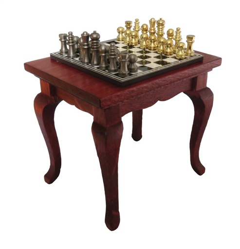 [ SADDF1603 ] Streets Ahead Dollshouse Schaaktafel en Schaakset