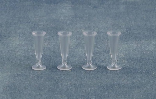 [ SADD2557 ] Streets Ahead Dollshouse 4 Champagne Glazen