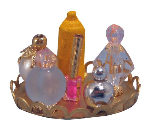 [ SADD854 ] Streets Ahead Dollshouse Parfumschaal Met Flesjes