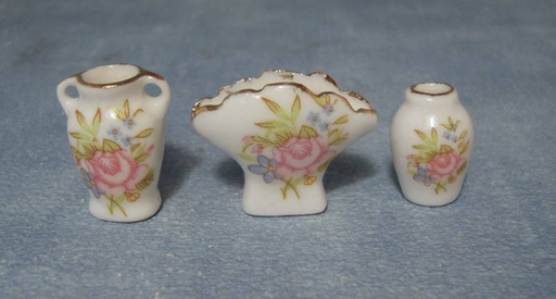 [ SADD2237 ] Streets Ahead Dollshouse 3 Bloemen Vazen