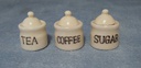 [ SADD2208 ] Streets Ahead Dollshouse Geglazuurde Thee Koffie Suiker Set
