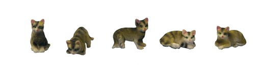 [ SADDA013 ] Streets Ahead Dollshouse Set van 5 Katten