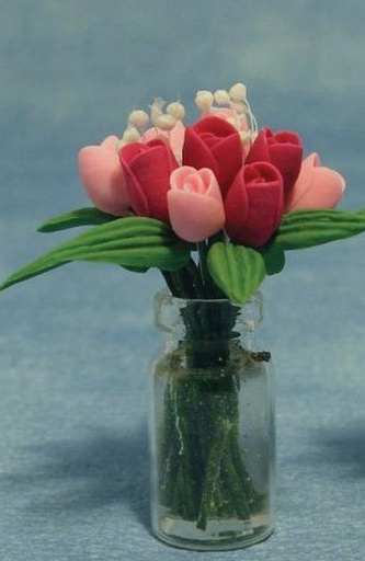[ SADD1276 ] Streets Ahead Dollshouse Tulpen in Vaas 1 stuks