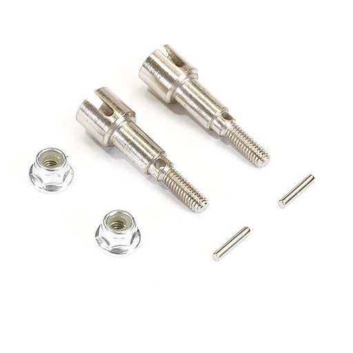 [ FTX9782 ] FTX TRACER METAL REAR WHEEL SHAFTS, PINS &amp; M4 NUTS