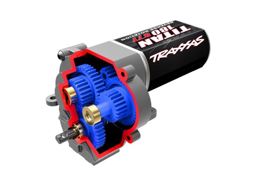 [ TRX-9791X ] Traxxas Transmission, complete (speed gearing) (9.7:1 reduction ratio) (includes Titan 87T motor) - trx9791x
