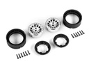 [ TRX-9781-satin ] Traxxas Wheels, Method 105 1.0, (satin chrome) (2) - trx9781-satin