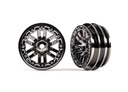 [ TRX-9768-blkcr ] Traxxas Wheels, 1.0 (black chrome) (2) - trx9768-blkcr