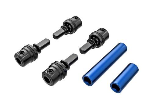 [ TRX-9751-BLUE ] Traxxas Driveshafts, center, male (metal) (4)/ Driveshafts, center, female, Aluminum 6061-T6 (blue-anodized) (front & rear) - trx9751-blue