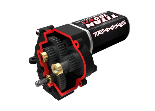[ TRX-9791 ] Traxxas  Transmission, complete (high range (trail) gearing) (16.6:1 reduction ratio) (includes Titan® 87T motor) - trx9791