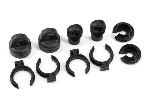 [ TRX-9762A ] Traxxas Shock cap (2)/ spring perch (2)/ rod end (2)/ spring preload spacer (4) - trx9762a