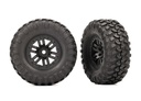 [ TRX-9773 ] Traxxas Tires & wheels, assembled (black 1.0 wheels, Canyon Trail 2.2x1.0 tires) (2) - trx9773