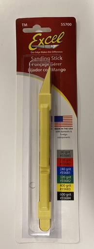 [ EXT55715 ] Excel Sanding Stick geel met #400 grit
