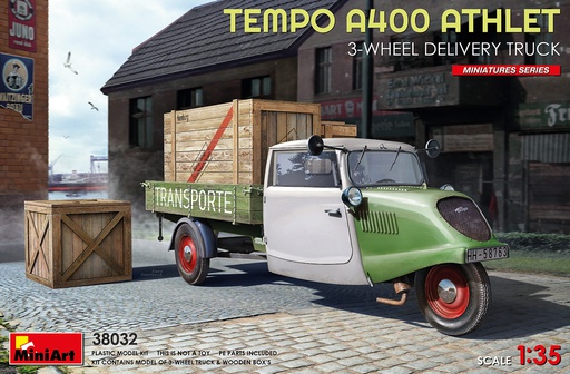 [ MINIART38032 ] Miniart Tempo A400 Athlet 3-Wheel Delivery Truck 1/35