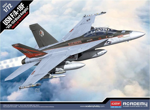 [ AC12577 ] Academy USN F/A-18F &quot;VFA-154 Black Knights&quot; 1/72