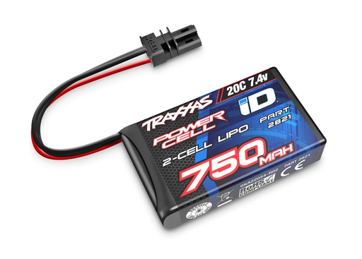 [ TRX-2821 ] Traxxas  750mAh 7.4V 2-Cell 20C LiPo Battery - trx2821