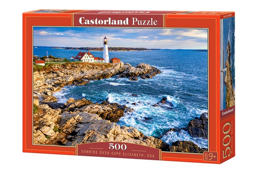 [ CASTOR53667 ] Castorland puzzle Sunrise over Cape Elizabeth USA (500 stukjes)