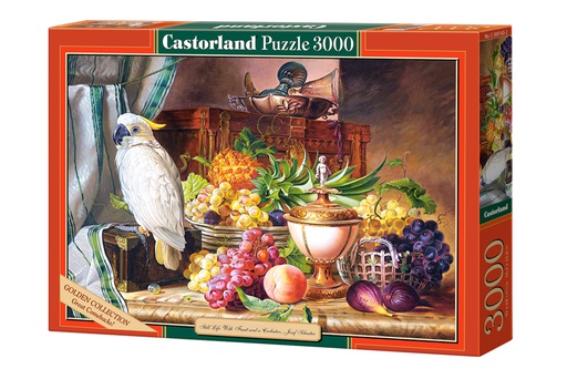 [ CASTOR300143 ] Castorland puzzle still life with fruit and a cockatoo, jozef schuster (3000 stukjes)