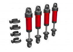 [ TRX-9764-RED ] Traxxas Shocks, GTM, 6061-T6 aluminum (red-anodized) (fully assembled w/o springs) (4) - TRX9764-red
