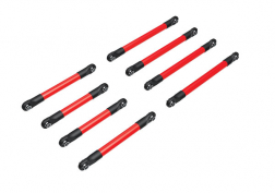 [ TRX-9749-RED ] Traxxas  Suspension link set, 6061-T6 aluminum (red-anodized) (includes 5x53mm front lower links (2), 5x46mm front upper links (2), 5x68mm rear lower or upper links (4)) - TRX9749-red