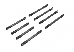 [ TRX-9749-GRAY ] Traxxas  Suspension link set, 6061-T6 aluminum (dark titanium-anodized) (includes 5x53mm front lower links (2), 5x46mm front upper links (2), 5x68mm rear lower or upper links (4)) - TRX9749-gray