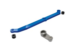 [ TRX-9748-BLUE ] Traxxas  Steering link, 6061-T6 aluminum (blue-anodized)/ servo horn, metal/ spacers (2)/ 3x6mm CCS (with threadlock) (1)/ 2.5x7mm SS (with threadlock) (1) - TRX9748-blue
