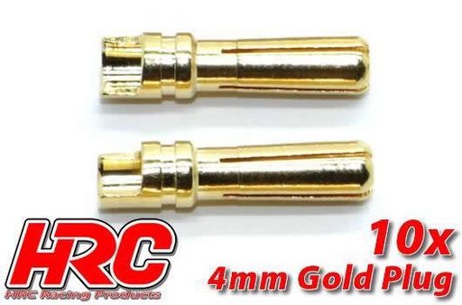 [ HRC9004M ] Goldconnector 4 mm Male (10st)