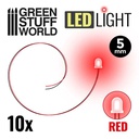 [ GSW3827 ] Green stuff world Red LED Lights - 5mm (10st)