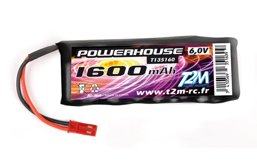 [ T2MT135160 ] T2M akku RX 6v1600mah