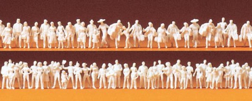 [ PRE79008 ] Preiser passagers et passants à peindre 120 pcs  1/160