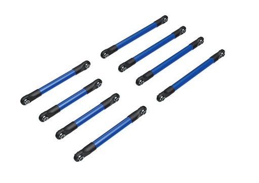 [ TRX-9749-BLUE ] Traxxas  Suspension link set, 6061-T6 aluminum (blue-anodized) (includes 5x53mm front lower links (2), 5x46mm front upper links (2), 5x68mm rear lower or upper links (4)) - TRX9749blue