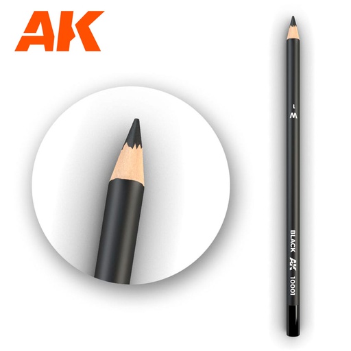 [ AK10001 ] Ak-interactive Weathering pencils Watercolor Pencil Black