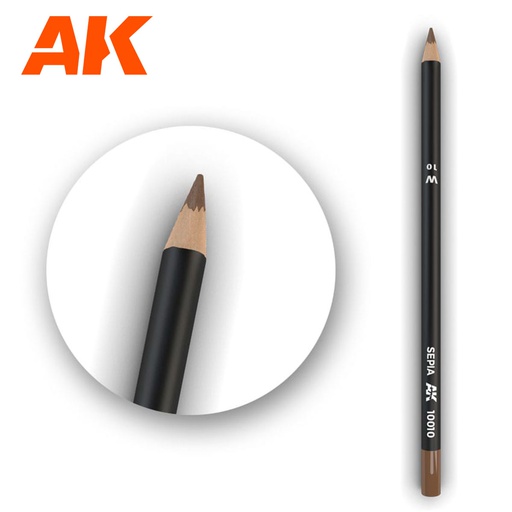 [ AK10010 ] Ak-interactive Weathering pencils Watercolor Pencil Sepia