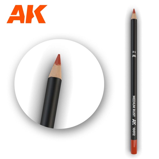 [ AK10012 ]  Ak-interactive Weathering pencils Watercolor Pencil Medium Rust 