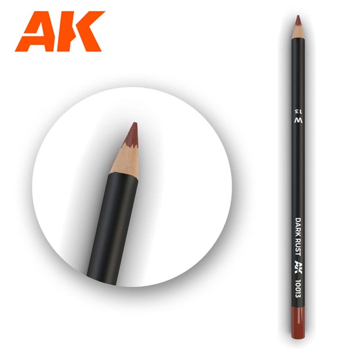 [ AK10013 ] Ak-interactive Weathering pencils Watercolor Pencil Dark Rust 