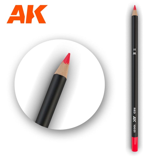 [ AK10031 ] Ak-interactive Weathering pencils Watercolor Pencil Red 