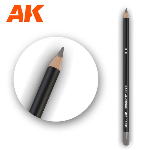 [ AK10035 ] Ak-interactive Weathering pencils Watercolor Pencil Dark Aluminum Nickel 