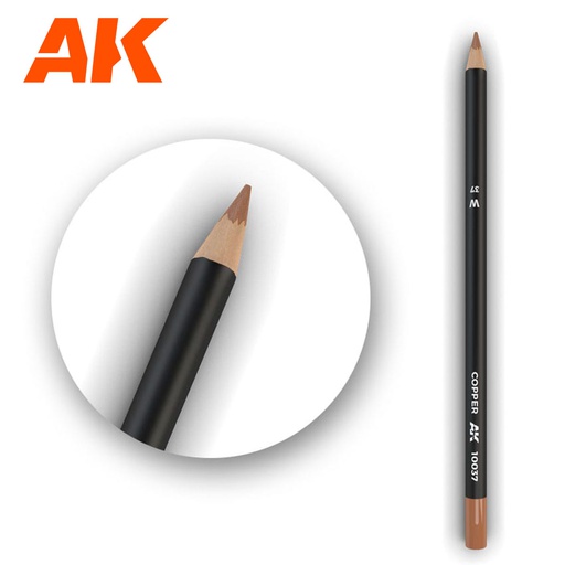 [ AK10037 ] Ak-interactive Weathering pencils Watercolor Pencil Copper 