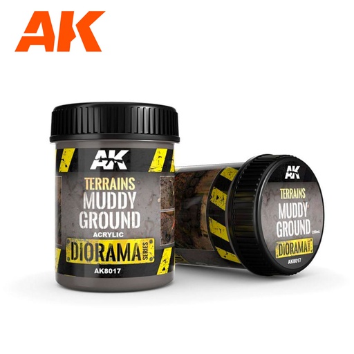 [ AK8017 ] Ak-interactive Dioramas TERRAINS MUDDY GROUND - 250ml (Acrylic)