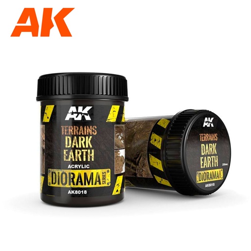 [ AK8018 ] Ak-interactive Dioramas TERRAINS DARK EARTH - 250ml (Acrylic)