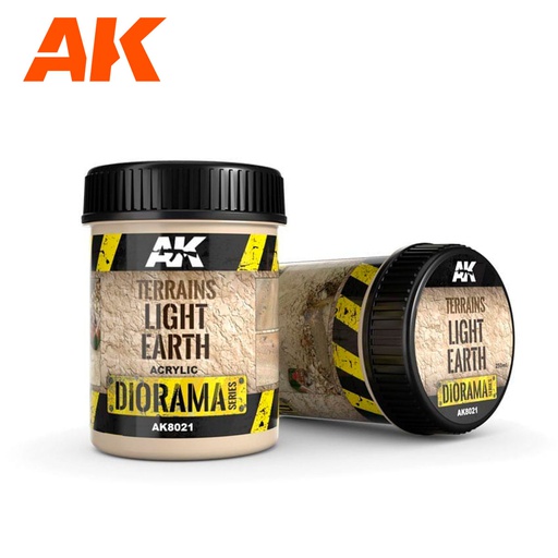 [ AK8021 ] Ak-interactive Dioramas TERRAINS LIGHT EARTH - 250ml (Acrylic)