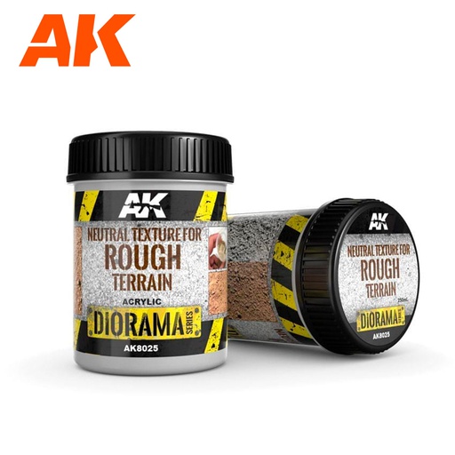 [ AK8025 ] Ak-interactive Dioramas NEUTRAL TEXTURE FOR ROUGH TERRAINS - 250ml - Base product (Acrylic)