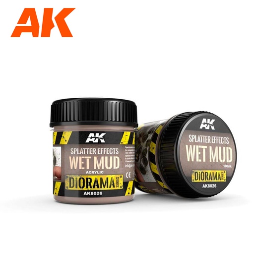 [ AK8026 ] Ak-interactive Dioramas SPLATTER EFFECTS WET MUD - 100ml - Base product (Acrylic)