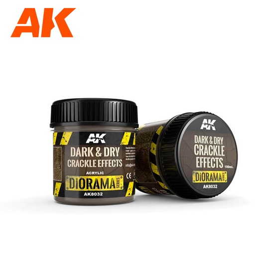 [ AK8032 ] Ak-interactive Dioramas DARK &amp; DRY CRACKLE EFFECTS - 100ml (Acrylic)