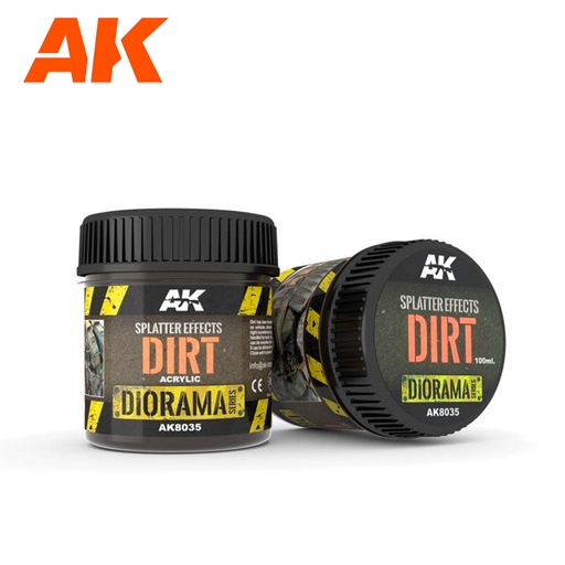 [ AK8035 ] Ak-interactive Dioramas SPLATTER EFFECTS DIRT - 100ml (Acrylic)