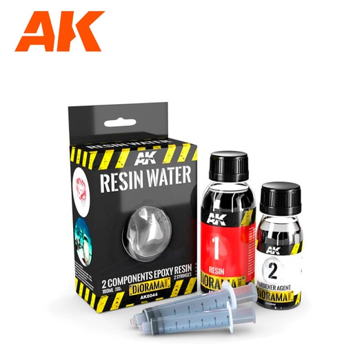 [ AK8044 ] Ak-interactive Dioramas RESIN WATER 2-COMPONENTS EPOXY RESIN - 180ml 